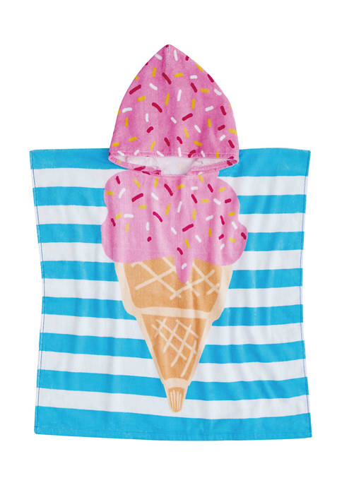 Ice Cream Poncho Beach Towel