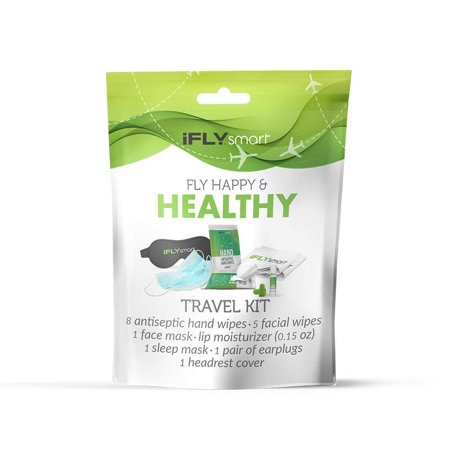 iFLY Smart Travel Healthy Kit, Travel Safely and Stay Healthy, 7 Piece Travel Kit