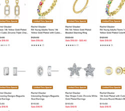 Macy’s – Rachel Glauber 14k Gold Accessories BIG PRICE ERRORS HURRY!!