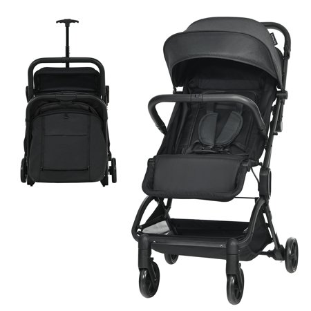 Infans Lightweight Baby Stroller Foldable Travel Stroller for Airplane Black