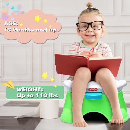 INFANTMOMENT Potty Training Seat Toilet Set, 3-in-1 Potty System Toddler Toilet Training Seat, Potty System, Toilet Trainer, Step Stool, Easy Clean, w/ Splash Guard Design
