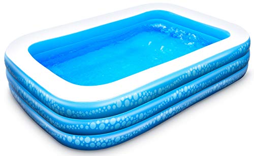 Inflatable Pool, Hesung 95&Quot; X 56&Quot;X 21&Quot; Family Swimming Pool For Kids, Toddlers, Infant, Adult, Full-Sized Inflatable Blow Up Kiddie Pool For Ages 3+, Outdoor, Garden, Backyard, Summer Swim Center