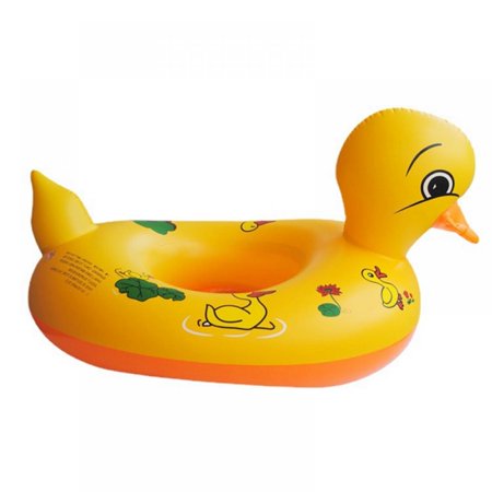 Inflatable Swimming Pool Swim Float for Baby -Baby Swimming Float, 3 month-6 years Old Baby Yellow Duck Swimming Pool Toys