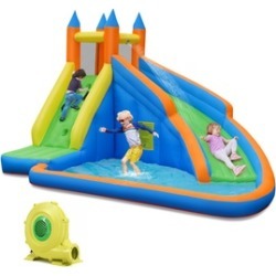 Inflatable Water Slide Mighty Bounce House Jumper Castle Moonwalk in Blue