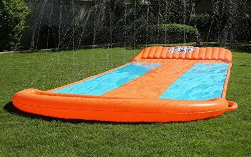 Inflatable Water Slide Triple Pool Kids Park Backyard Play Fun Outdoor Splash