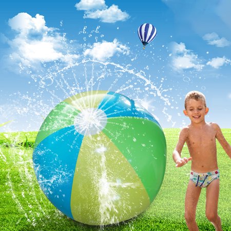 Inflatable Water Spray Beach Ball Summer Outdoor Sports Game Kids Sprinkler Toy