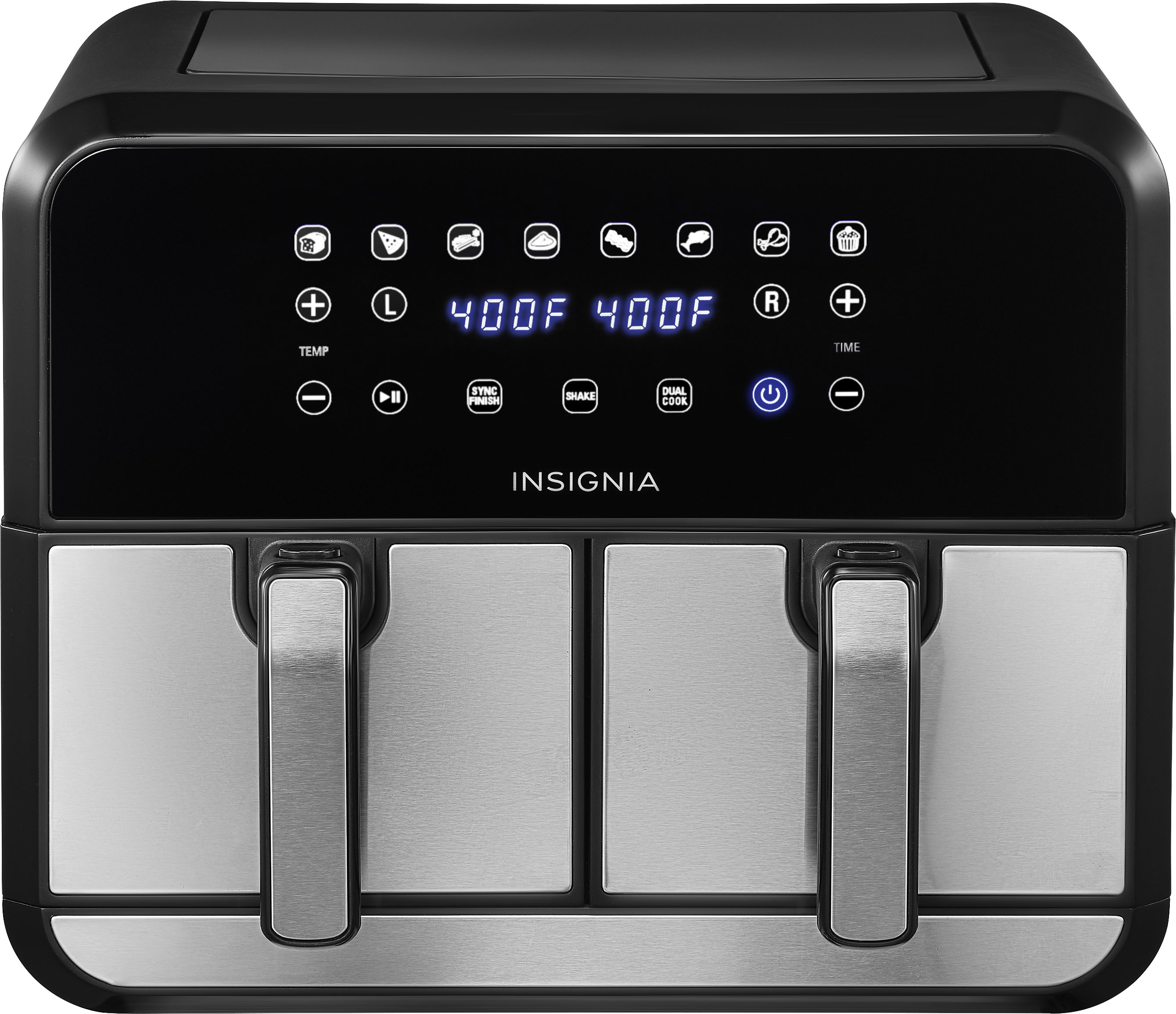 Insignia™ - 8 Qt. Digital Dual-Basket Air Fryer - Black