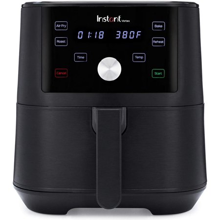 Instant Pot Vortex 4-in-1 Air Fryer, Roast, Bake,Air Fry, Reheat, 4 One-Touch Programs, 6 Quart