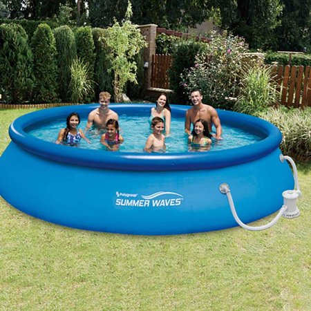 Intera 15ft x 36in Quick Set Inflatable Above Ground Swimming Pool with Filter Pump
