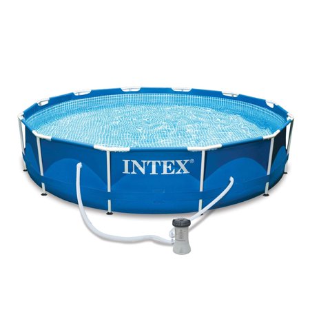 Intex 12' X 30&Quot; Metal Frame Set Above Ground Swimming Pool With Filter | 28211Eh
