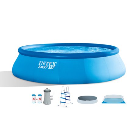 Intex 15' x 42" Inflatable Easy Set Above Ground Swimming Pool w/ Ladder & Pump