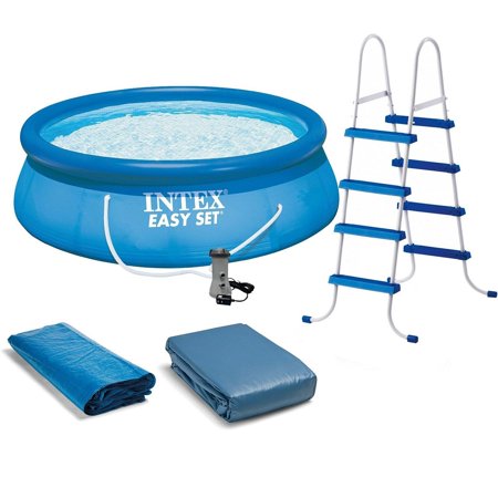 Intex 15' x 48" Inflatable Easy Set Above Ground Swimming Pool w/ Ladder & Pump