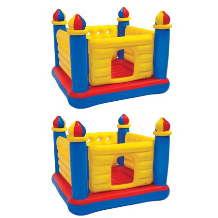 Intex Inflatable Colorful Jump-O-Lene Kids Ball Pit Castle Bouncer (2 Pack)