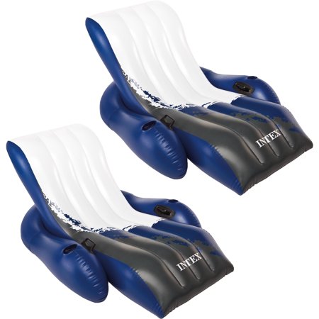 Intex Inflatable Floating Recliner Lounge, 2 pack