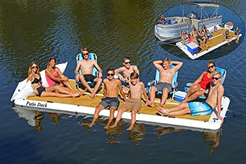 Island Hopper Patio Dock 15 Foot Inflatable Swimming Water Platform On Sale At Amazon.com