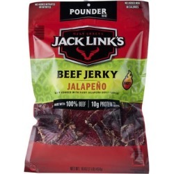 Jack Link's Beef Jerky, Jalapeno. Meat Protein Snacks, 16oz