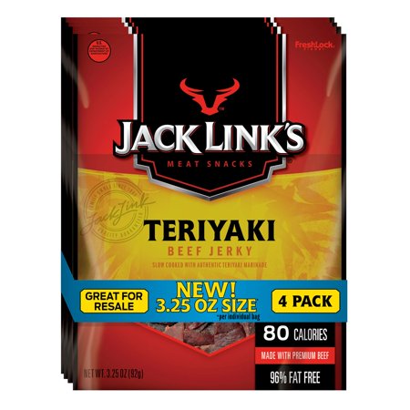 Jack Link's Teriyaki Beef Jerky (3.25 Ounce bag, 4 Count)