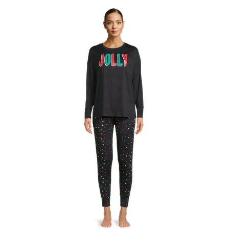 Women's Holiday T-Shirt and Joggers Pajama Set Only $11.99!!
