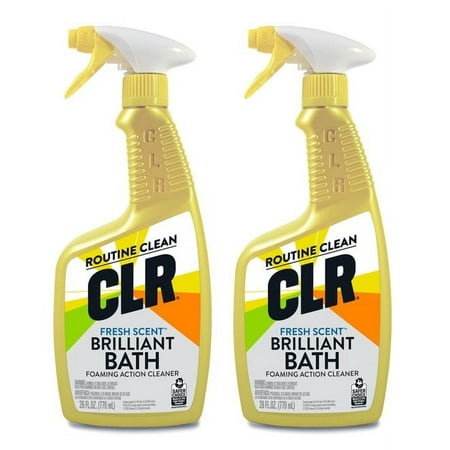 CLR Brilliant Bath Foaming Multi-Surface Cleaner, Fresh Scent, 26 fl oz - 2 Pack