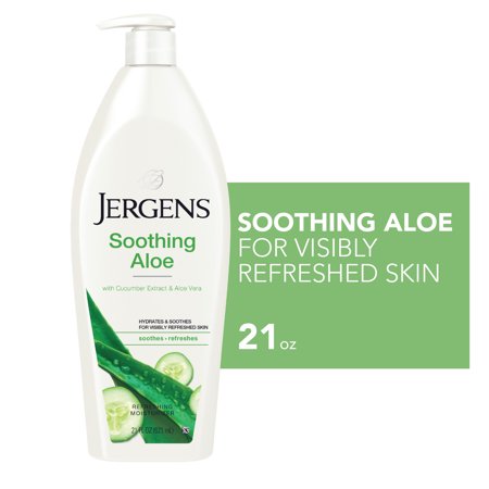 Jergens Soothing Aloe Refreshing Body Lotion w/ Aloe Vera & Cucumber Extract, 21 fl oz