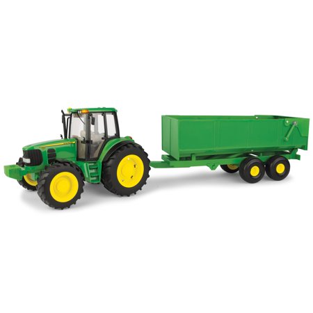John Deere Big Farm Toy Tractor 7430 1:16 Scale Farm Play Vehicle with Wagon