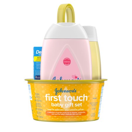 Johnson's First Touch Gift Set, Baby Bath & Skin Products, 5 items