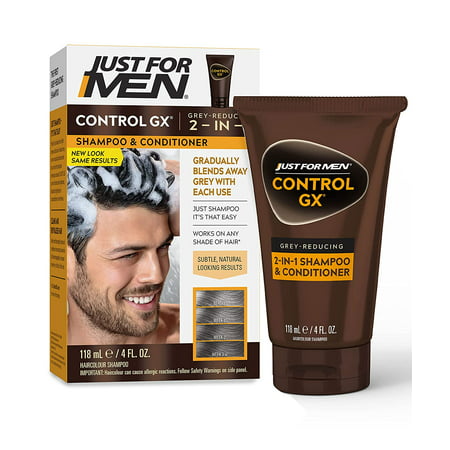 Just for Men Control GX Gray Reducing 2-in-1 Shampoo and Conditioner, 4 fl. oz. - WALMART