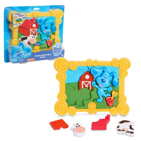 Just Play Blue’s Clues & You! Talking Build-a-Blue 9-Piece 3D Puzzle, Games and Toys for 3 Year Old Girls and Boys, Kids Toys for Ages 3 up