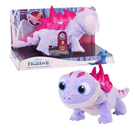 Just Play Disney Frozen 2 Walk & Glow Bruni The Salamander, Lights and Sounds Stuffed Animal, Kids Toys for Ages 3 up