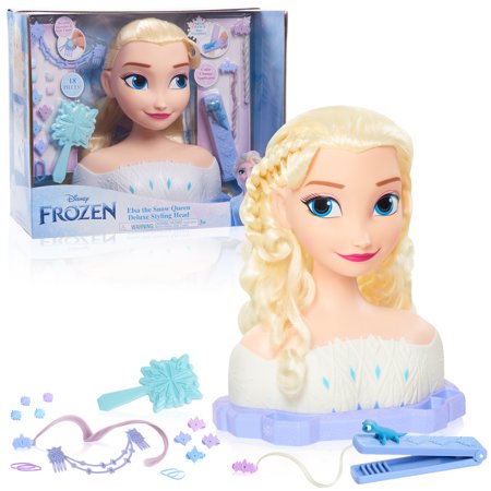 Just Play Disney’s Frozen 2 Deluxe Elsa the Snow Queen Styling Head, 17-pieces, Kids Toys for Ages 3 up