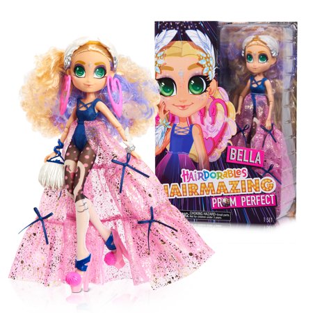 Just Play Hairdorables Hairmazing Prom Perfect Fashion Dolls, Bella, Kids Toys for Ages 3 up
