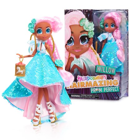 Just Play Hairdorables Hairmazing Willow Prom Perfect Fashion Doll and Accessories, Kids Toys for Ages 3 up