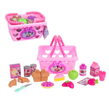 Just Play Minnie Bow-Tique Bowtastic Shopping Basket Set, Kids Toys for Ages 3 up