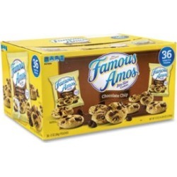 Kellogg's Famous Amos Cookies, Chocolate Chip, 2 Oz Bag, 60/Carton (Grr22000424)