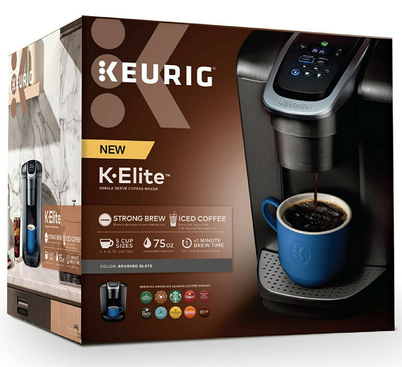 Keurig K-Elite Single Serve Coffee Maker - Brushed Slate
