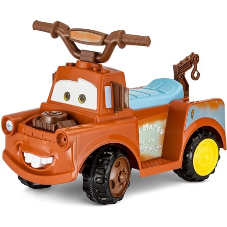 Kid Trax Toddler Disney Cars 3 Tow-Mater Electric Quad Ride On Toy, Kids 1.5-3 Years Old, 6 Volt Battery and Charger Included, Max Weight 45 lbs, Tow-Mater, brown (KT1193I)