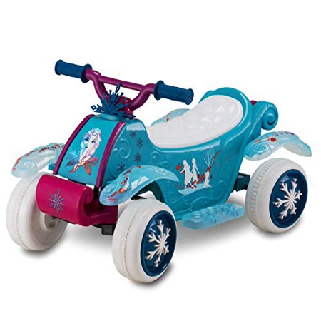 Kid Trax Toddler Disney Frozen 2 Electric Quad Ride On Toy, Kids 1.5-3 Years Old, 6 Volt Battery and Charger Included, Max Weight 45 lbs, Frozen 2 Blue