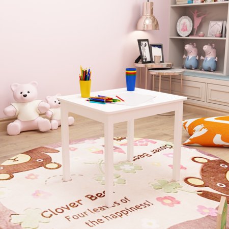 Kid's Play Table Home Wood Meal Table for Children Room