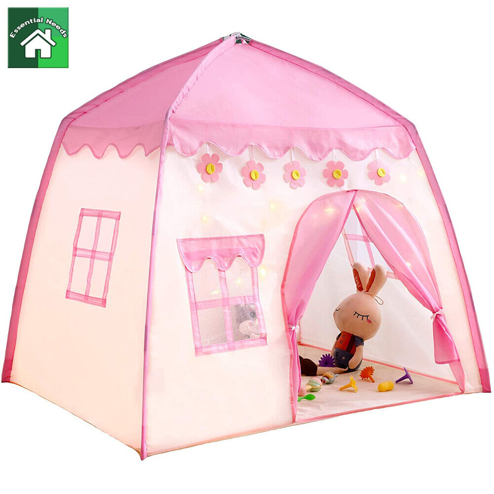 Kids Play Tent Princess Girls Pop up Castle Portable Indoor Outdoor Playhouse