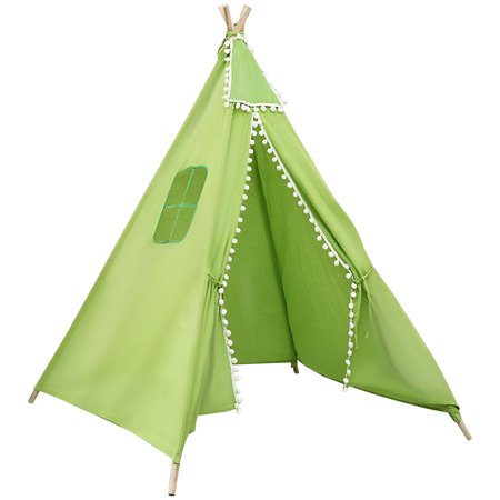 Kids Teepees Play Tent Indian Teepee Tent for Kid Indoor Outdoor Canvas Playhouse