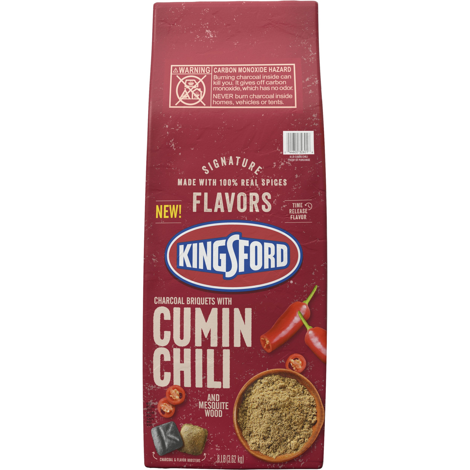 Kingsford Charcoal Briquettes with Cumin and Chili, Mesquite Wood, 8 Pounds