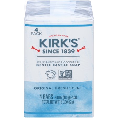 Kirk's Original Fresh Scent Gentle Castile Soap 4 Ct Pack