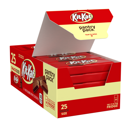 KIT KAT®, Milk Chocolate Snack Size Wafer Candy, Individually Wrapped, 12.25 oz, Pantry Pack (25 Pieces)