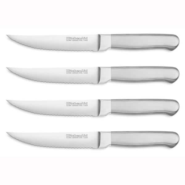 KitchenAid Classic Forged 4-Piece 4.5-Inch Brushed Stainless Steak Knives