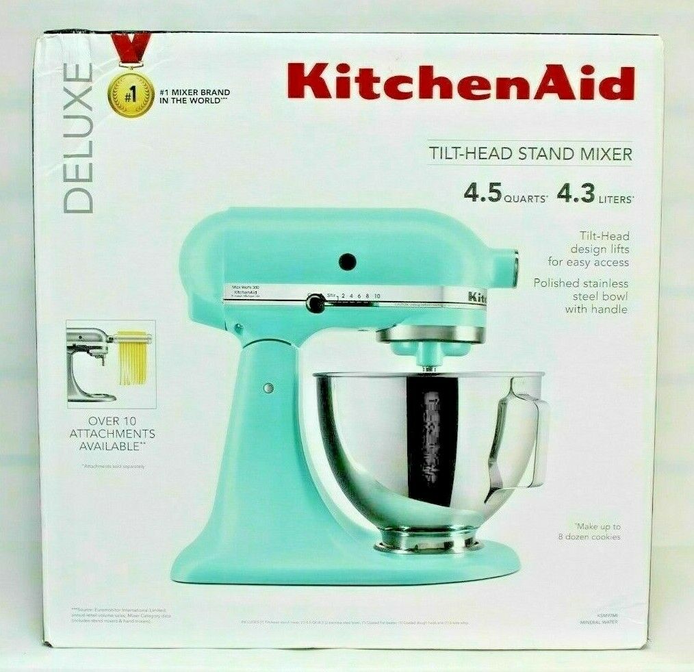 KitchenAid Deluxe KSM97MI 4.5 Quart Tilt-Head Stand Mixer - Mineral Water - New!