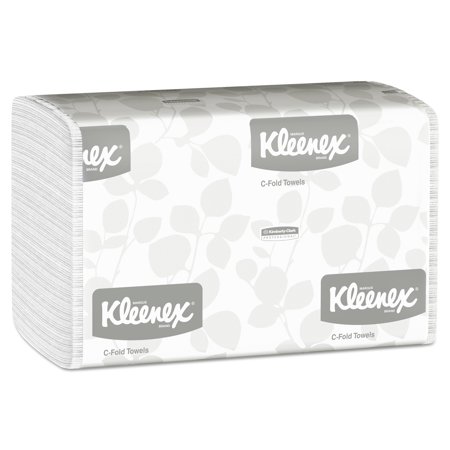 Kleenex C-Fold Paper Towels, 10 1/8 x 13 3/20, White, 150/Pack, 16 Packs/Carton -KCC01500