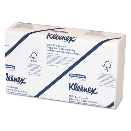 Kleenex Multi-Fold Paper Towels, Convenience, 9 1/5x9 2/5, White, 150/Pk, 8 Packs/Carton -KCC02046