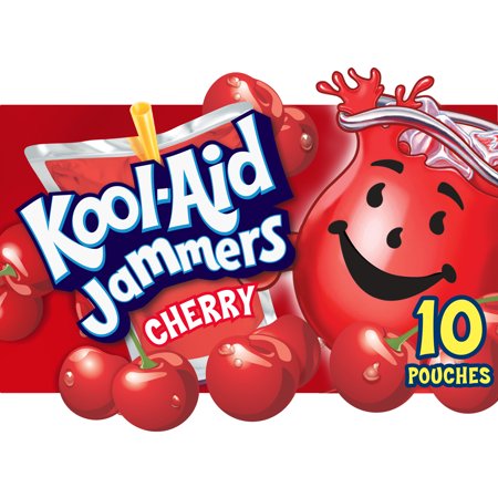 Kool-Aid Jammers Cherry Artificially Flavored Soft Drink, 10 ct Box, 6 fl oz Pouches