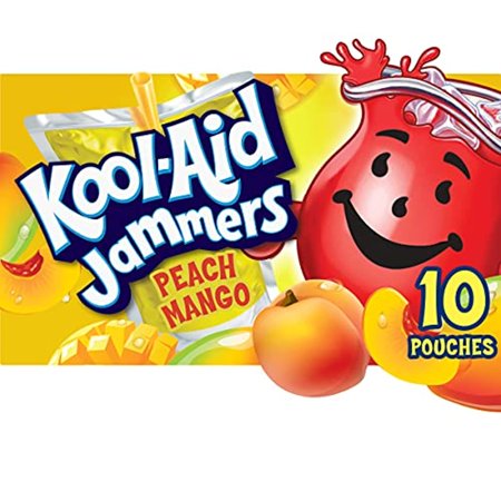 Kool-Aid Jammers Peach Mango Artificially Flavored Soft Drink (10 Ct Box, 6 Fl Oz Pouches)
