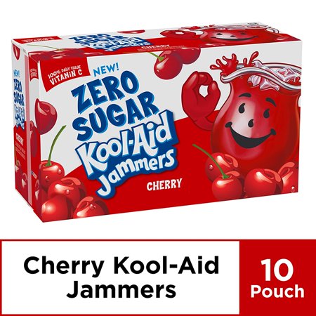 Kool-Aid Jammers Zero Sugar Cherry Flavored Drink, 10 ct - Pouches, 60.0 fl oz Box